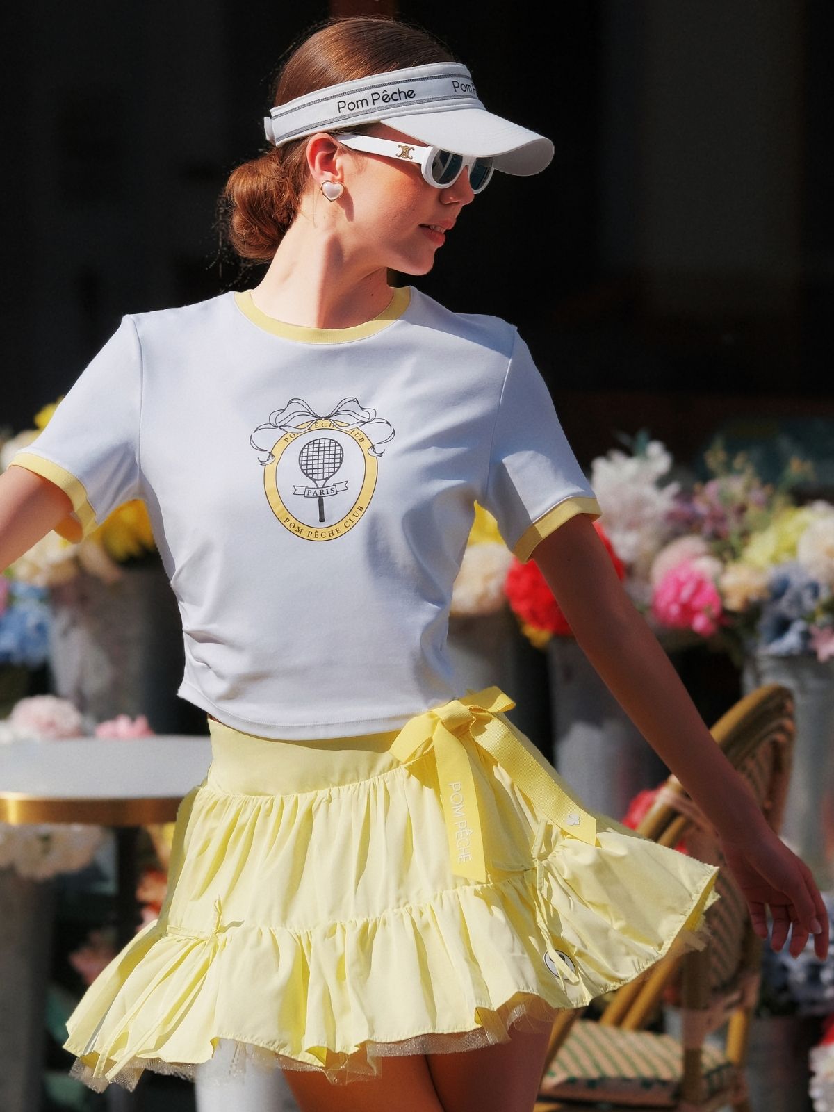 Layered Ruffle Tennis Skirt - Yellow