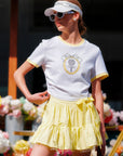 Layered Ruffle Tennis Skirt - Yellow