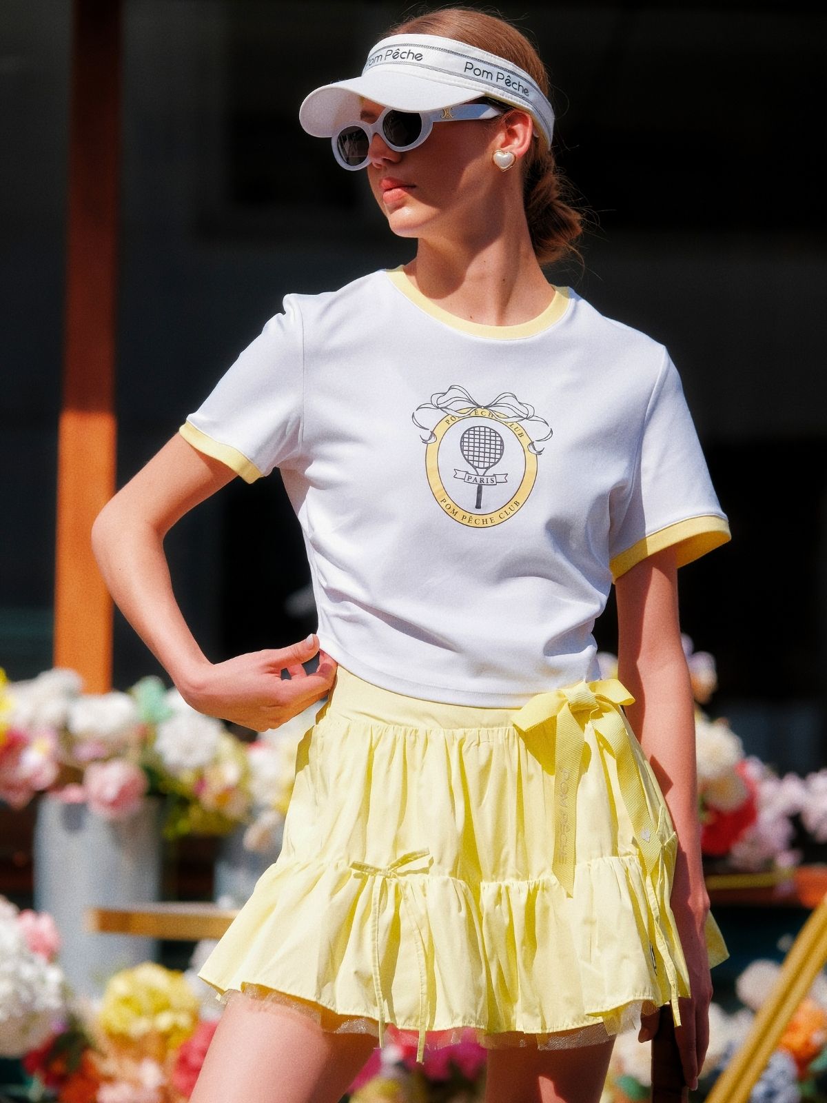 Layered Ruffle Tennis Skirt - Yellow