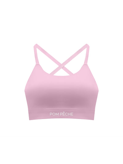 POPPY Cross-Back Active Tank Top - Cherry Blossom Pink