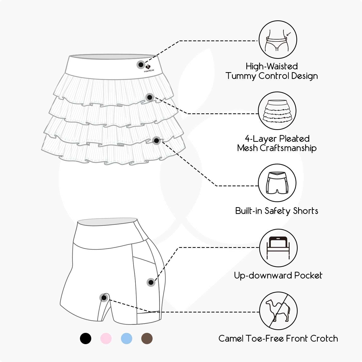 Pink Ruffle Tennis Cake Skirt