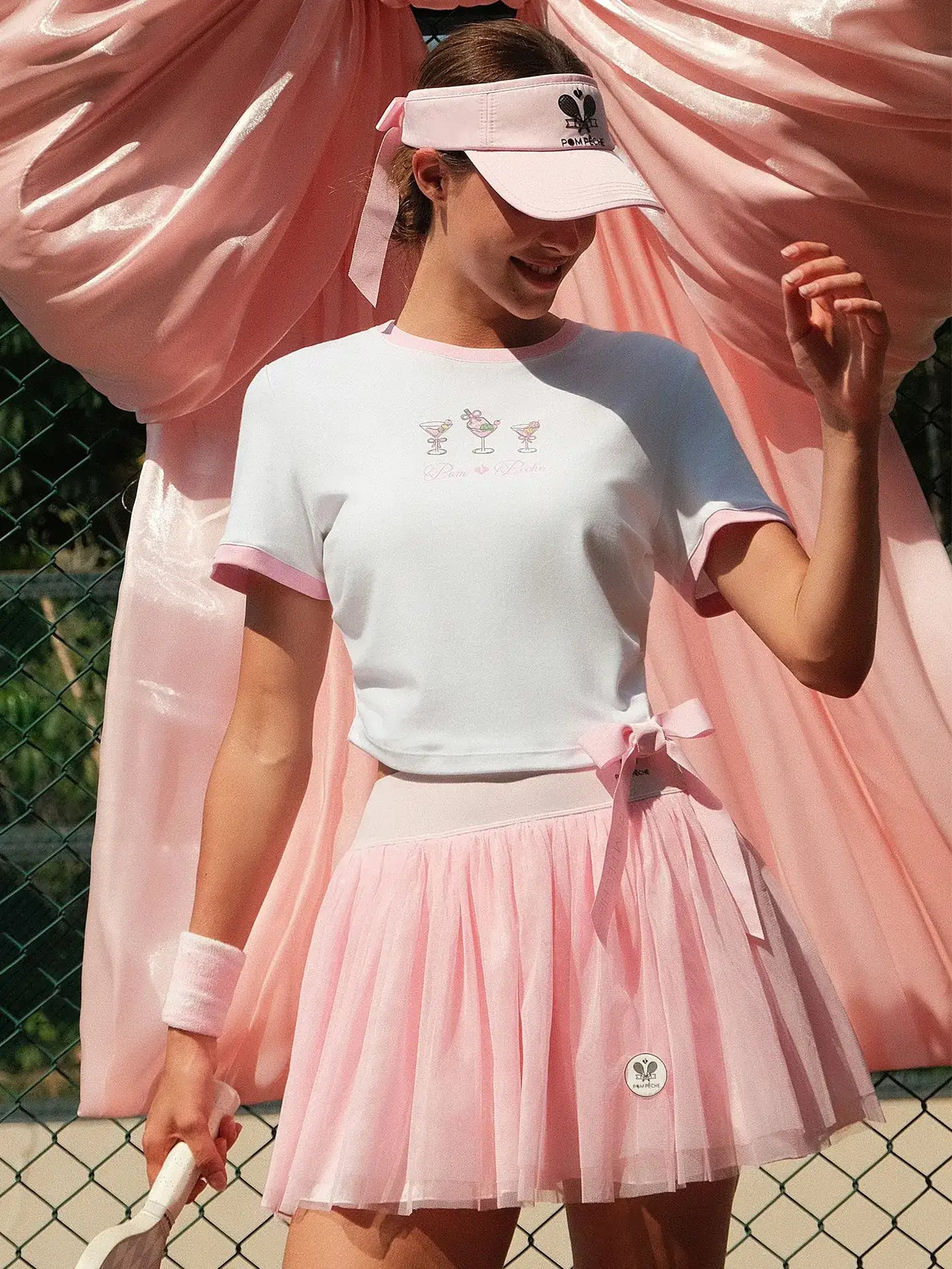QUINTINA Bow T-shirt - Cherry Blossom Pink