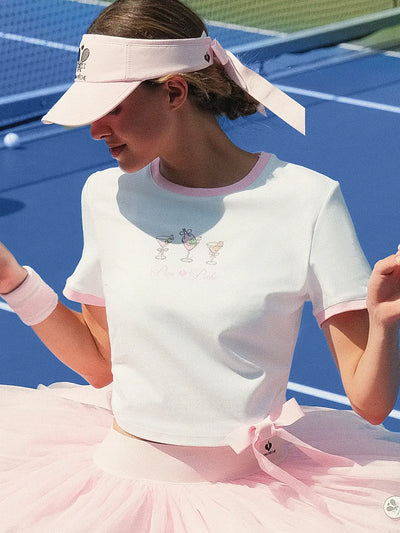 QUINTINA Bow T-shirt - Cherry Blossom Pink