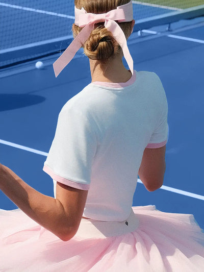 QUINTINA Bow T-shirt - Cherry Blossom Pink