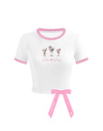 Bow T-shirt - Cherry Blossom Pink