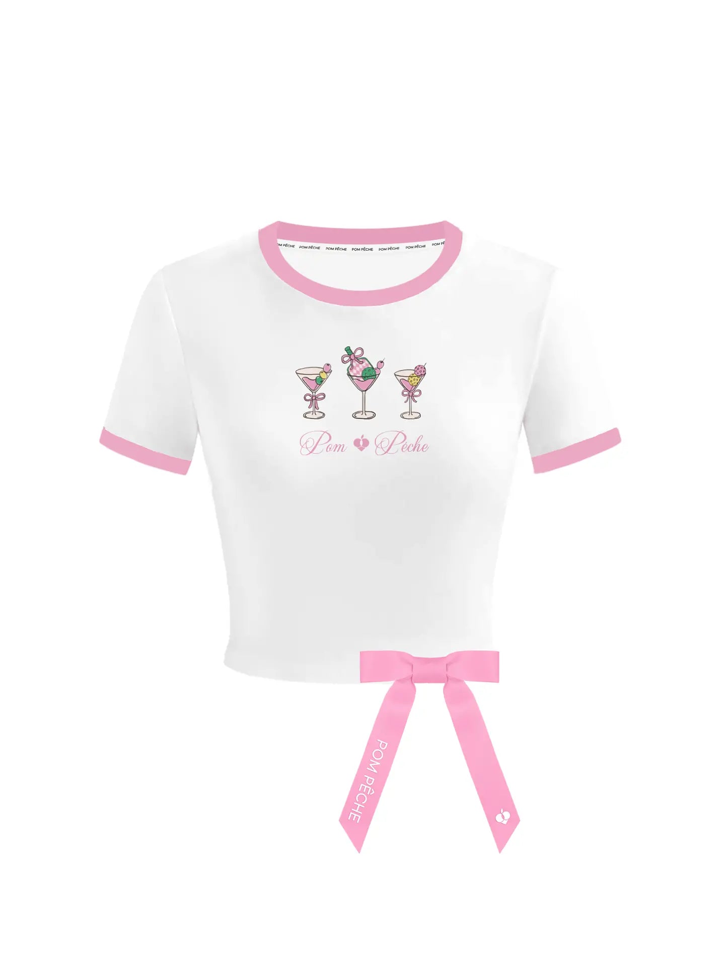 QUINTINA Bow T-shirt - Cherry Blossom Pink