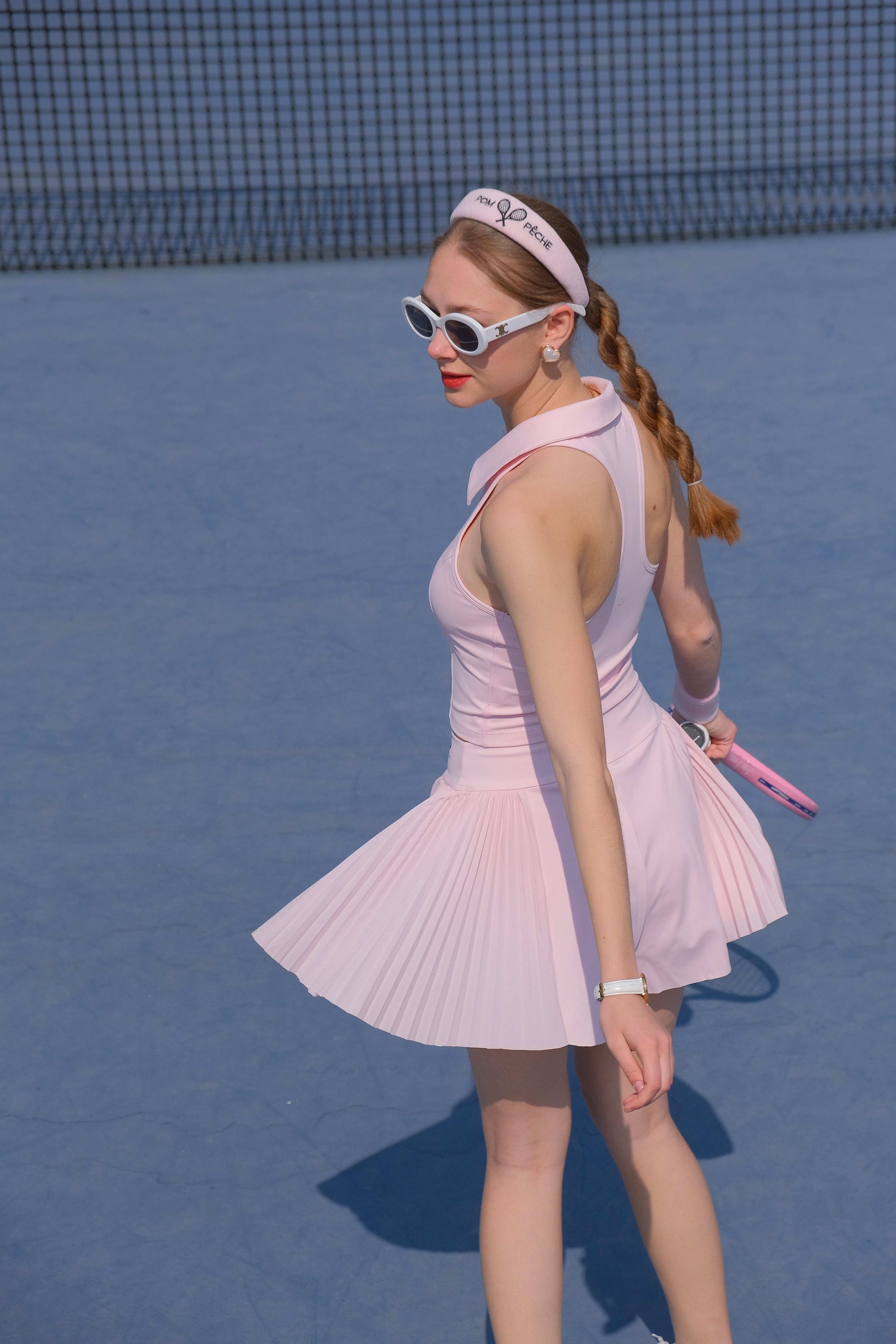 ROISE Pink Pleated Tennis Culottes