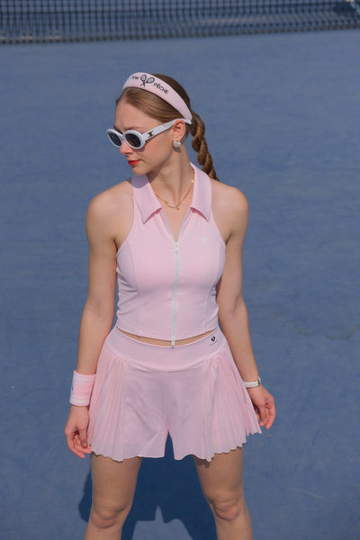 ROISE Pink Pleated Tennis Culottes