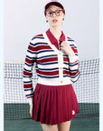Woman wearing a cardigan