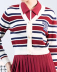 Woman wearing a cardigan
