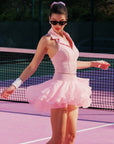 Rose Halter Polo & Petal Tiered Tennis Set – Pink