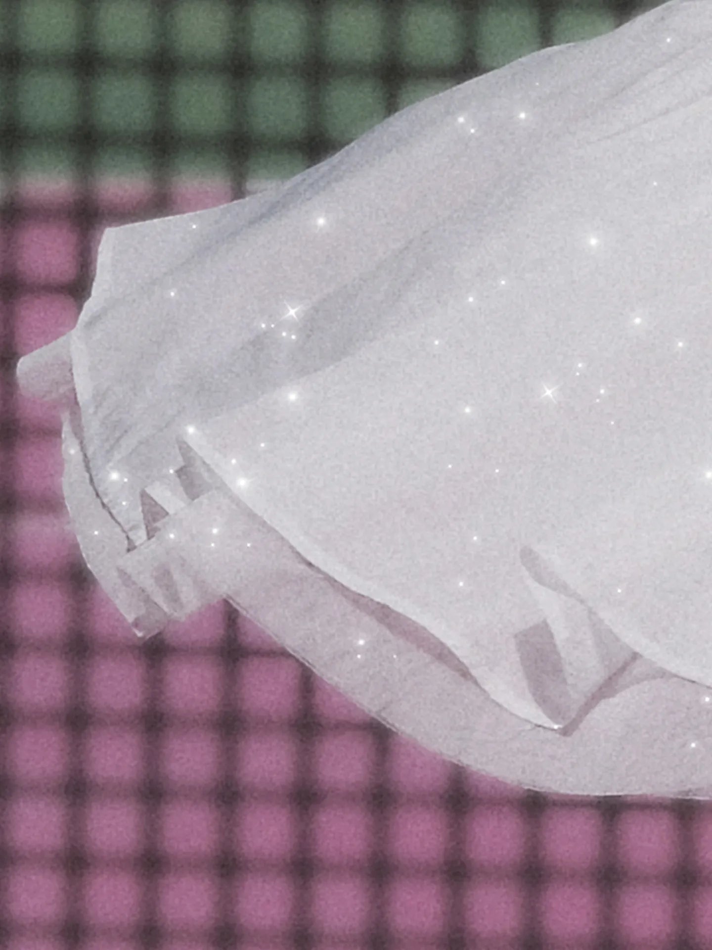 Spin™ Rose Mesh Halter Dress - Tennis White