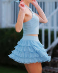 Ruffle Cake Skirt - Blue