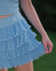 Ruffle Cake Skirt - Blue