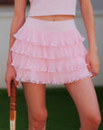 Ruffle Cake Skirt - Pink