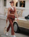 Woman walking in Rurrle Skirted Tennis Pants