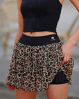 Spin™ Leopard Print Mesh Skirt