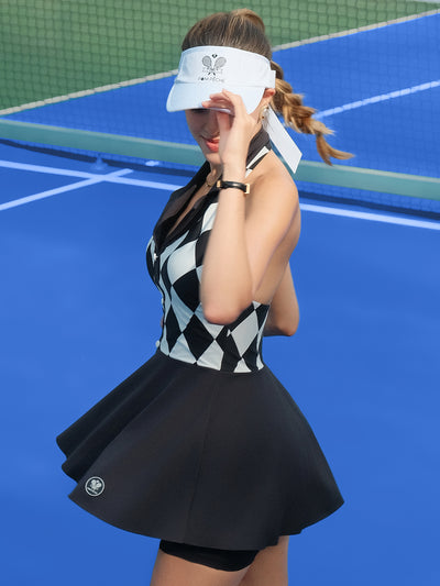Stephanie Diamond Tennis Dress - Checkerboard