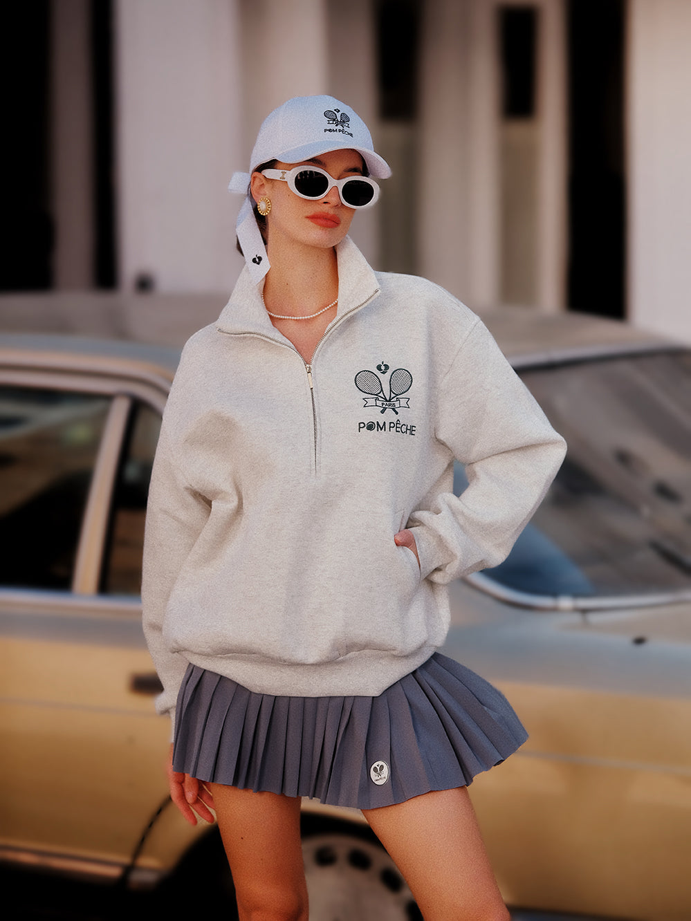 Indira unisex griza kapuĉo