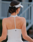 White Bow Halter Tennis Top
