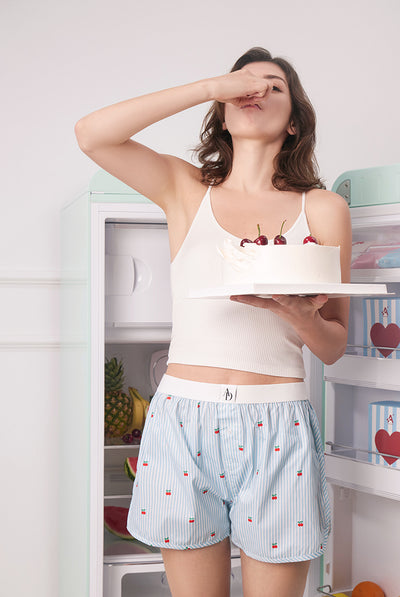 Cherry Print Beach Shorts