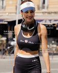 Betty Boop Mesh Back Tank Top Black features UPF 50+ sun protection, built-in padded bra support, and cooling fabric for comfortable outdoor tennis performance