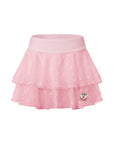 Betty Boop Spin™ Tiered Polka Dot Tennis Skirt Pink – High-Waist Women's Sports Skirt, Pom Pêche