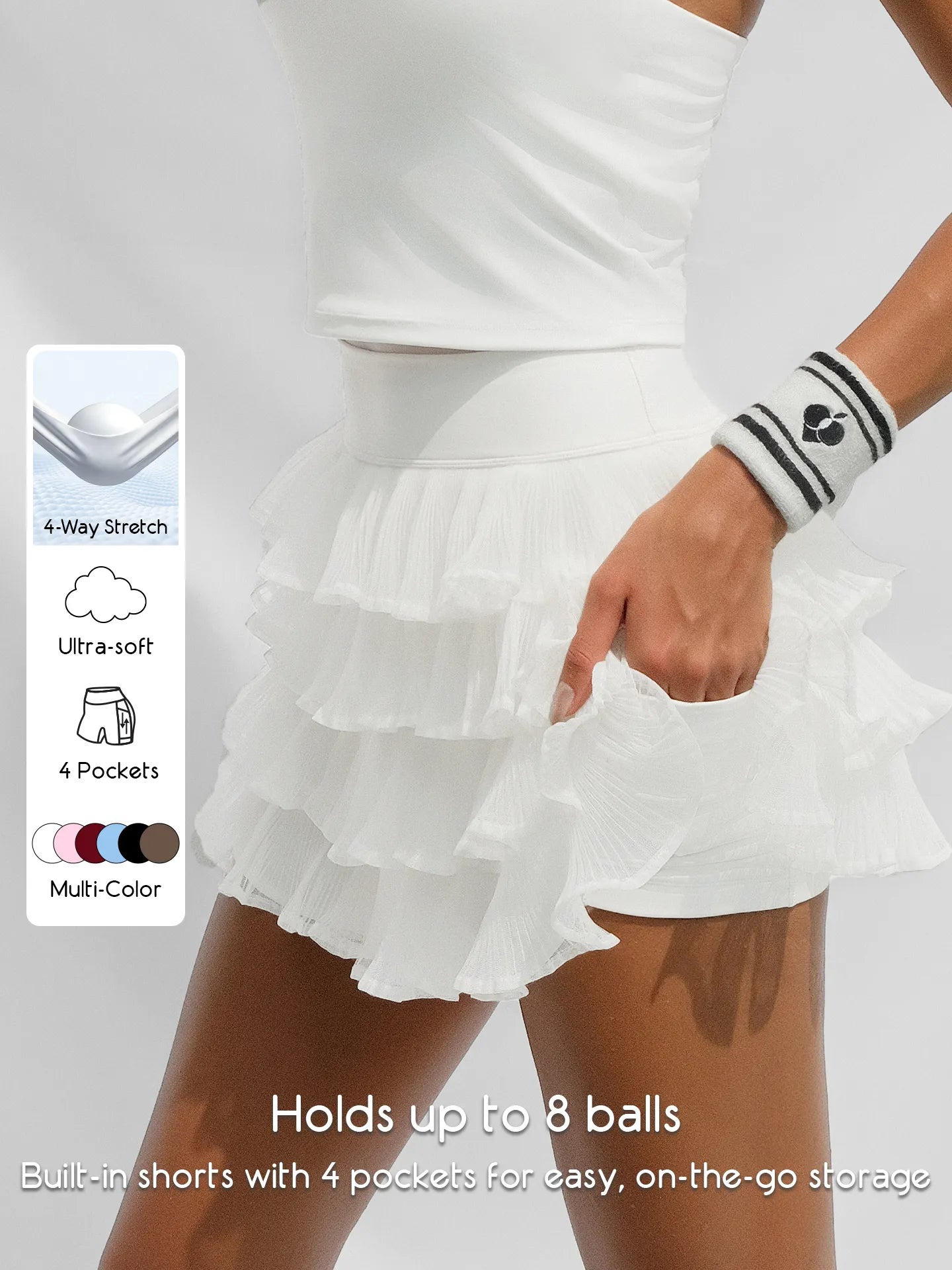 Winni Blue Tiered Tennis Jupo