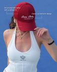 Tennis Ball Cap with Structured Silhouette, Classic Curved Brim & Soft Lightweight Crown – Pom Pêche Classic Club Cap Red