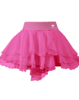 Spin™  Chiffon Layered Running Skirt – Rose Pink