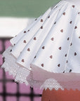 High-waisted Betty Boop™ heart dot print tennis skirt – elongating silhouette, satin elastic waistband