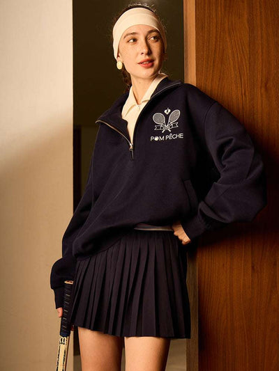 Nyssa Unisex Navy Blue Hoodie