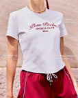 Women's Tennis Top with Exquisite Embroidery & Slim Waist Cut – Pom Pêche Sports Club Paris Activewear