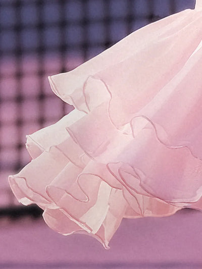 Spin™ Petal Tiered Skirt - Wine Red