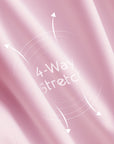 Pink Bow Halter Tennis Top fabric close-up – 4-way stretch lightweight performance fabric, smooth and body-hugging fit