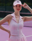 Rose Halter Polo & Petal Tiered Tennis Set – Pink