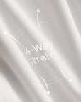 4-Way Stretch Fabric Detail – Poise™ Petal V-Neck Tennis Tank White, Breathable Structured Women's Activewear