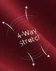 Structured Nylon 4-Way Stretch Fabric Detail – Poise™ Open-Back Tennis Top Red, Breathable Women's Activewear