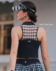 Polo tennis top back view showcasing breathable mesh back design, comfortable fit, and unrestricted movement during sports
