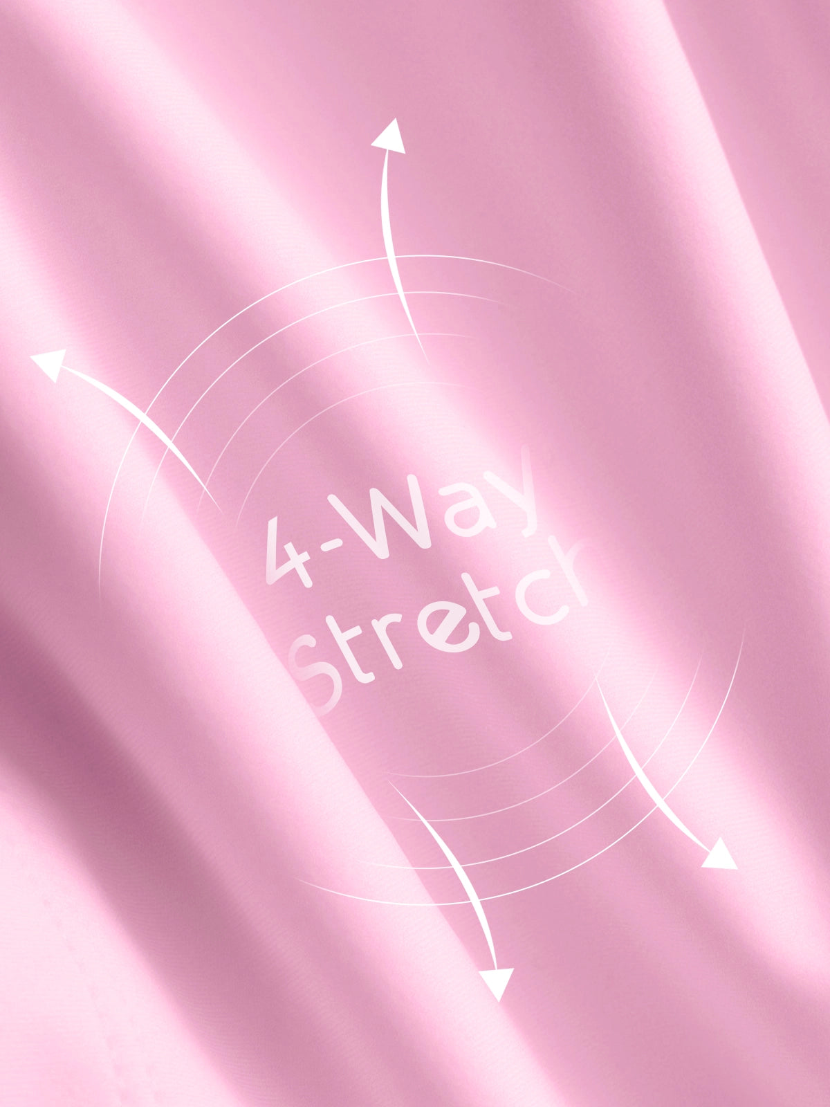 Fabric close-up of Pom Pêche x Betty Boop pink tank top showing 4-way stretch LYCRA® nylon-spandex double-knit – anti-static, moisture-wicking and skin-friendly for active wear