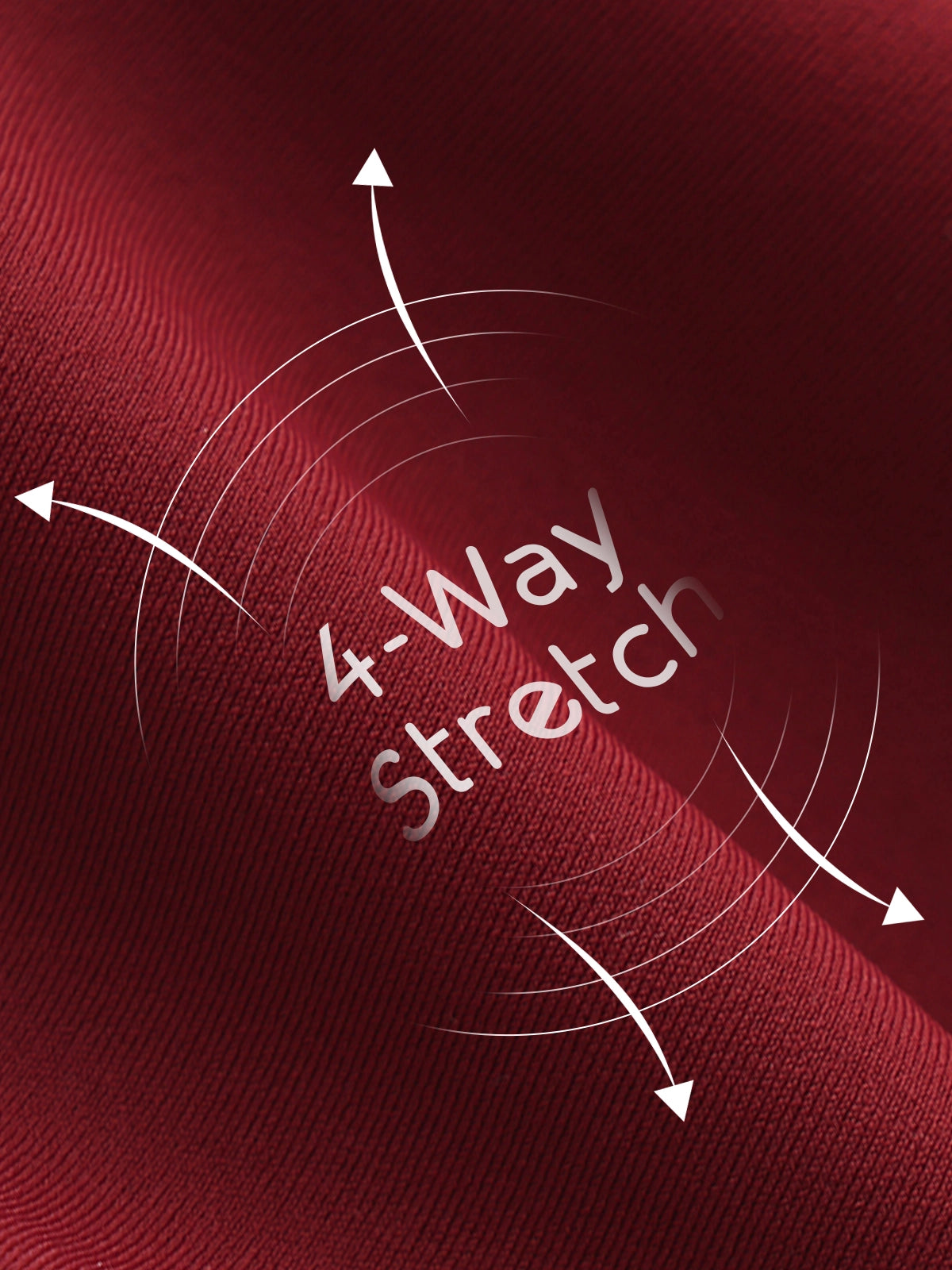 Fabric close-up of Pom Pêche Paris red Poise™ Rose Halter Polo Tank showing 4-Way Stretch LYCRA® nylon-spandex blend – premium cool-touch moisture-wicking UPF 50+ performance fabric