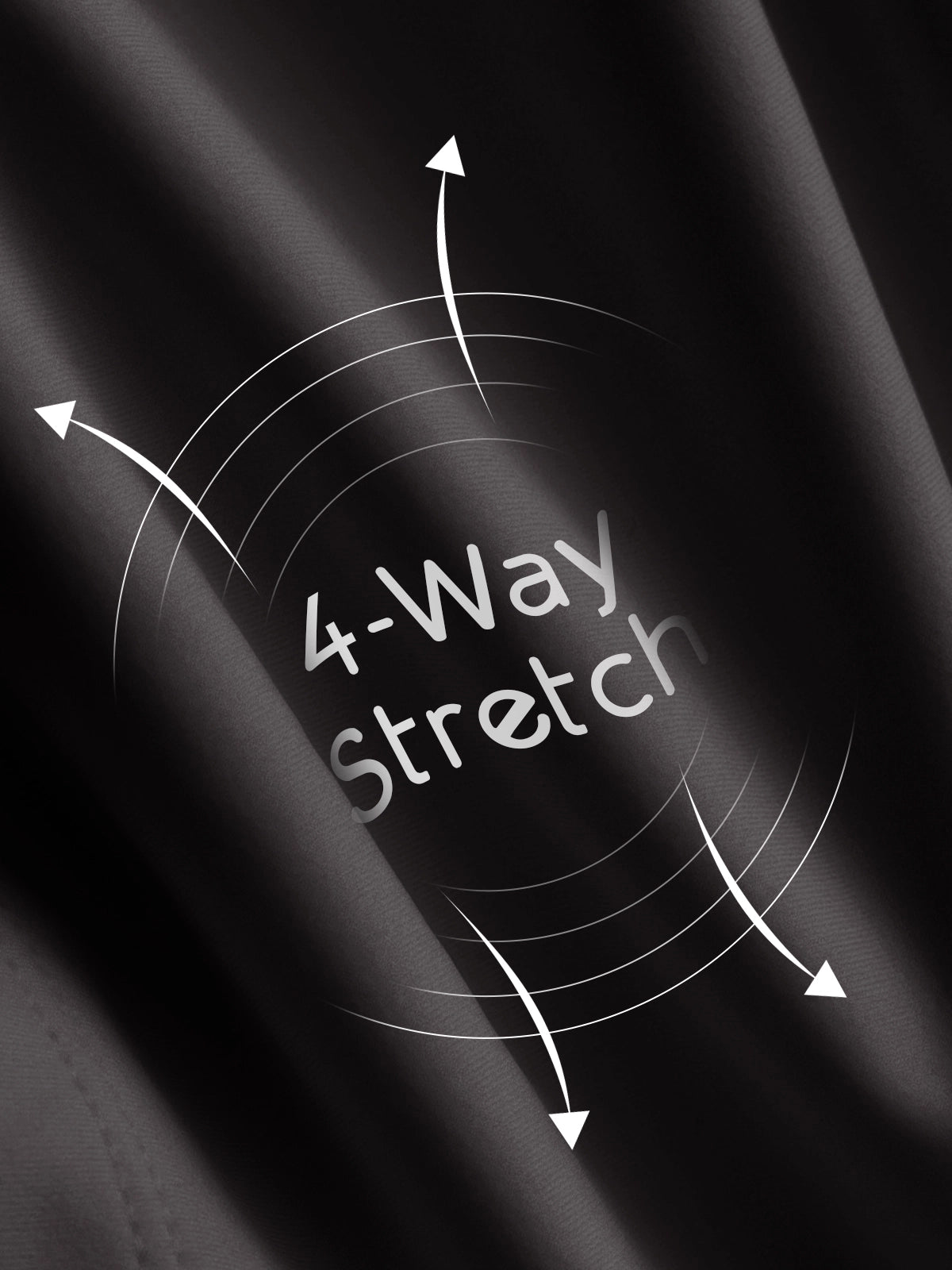 Fabric detail of Pom Pêche black performance tank showing 4-way stretch nylon-spandex with LYCRA® fiber – UPF 50+, moisture-wicking and cooling for tennis and sport