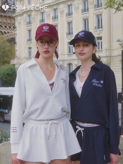 Flowy A-Line Tennis Skirt - Navy blue