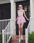 Pink Bow Halter Tennis Top