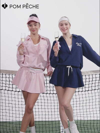 Chic Tennis Sweatshirt - White