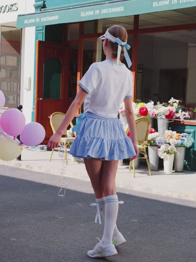 Bow Tee T-shirt - Sky Blue