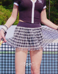 Spin™ Diamond Mesh Skirt - Red