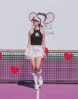 Betty Boop Bow Halter Tennis Top - Paris Black video 

