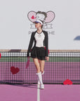 Betty Boop Long Sleeve Top - White & Paris Red