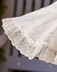 Rose Lace Trim Hem Detail – Spin™ LaRose Layered Tennis Skirt White, Breathable Pleated Women's Activewear